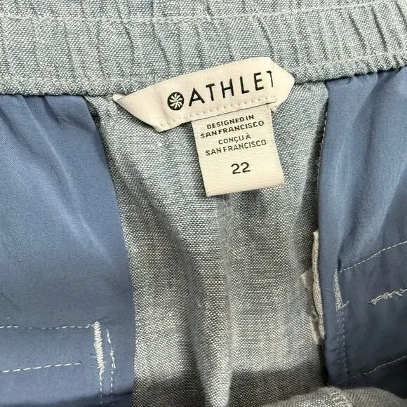 Athleta Retreat 100% Linen Pants Women Plus Size 22 High Rise Wide Leg Pull On - Picture 7 of 9